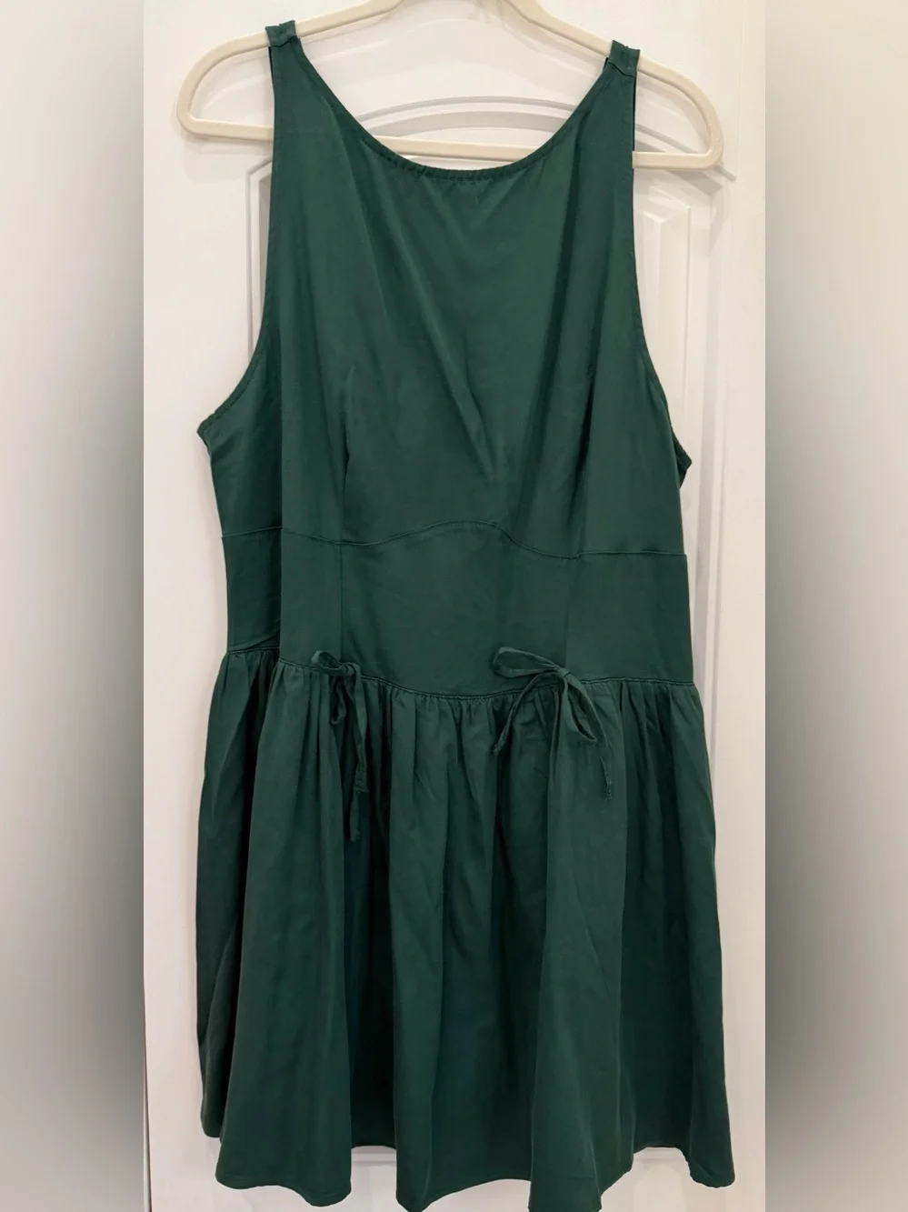 Aerie Drop Waist Green Bow Dress XL NWT